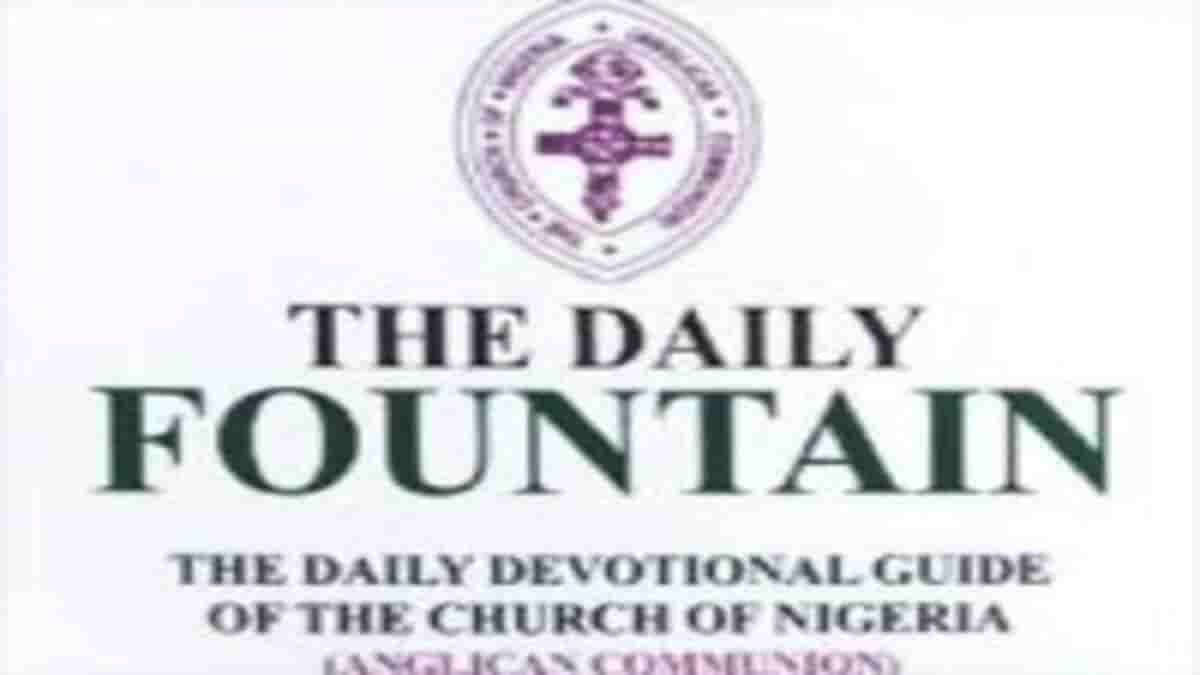 PRAYER POINTS ON TODAY’S DAILY FOUNTAIN DEVOTIONAL DATE TUESDAY